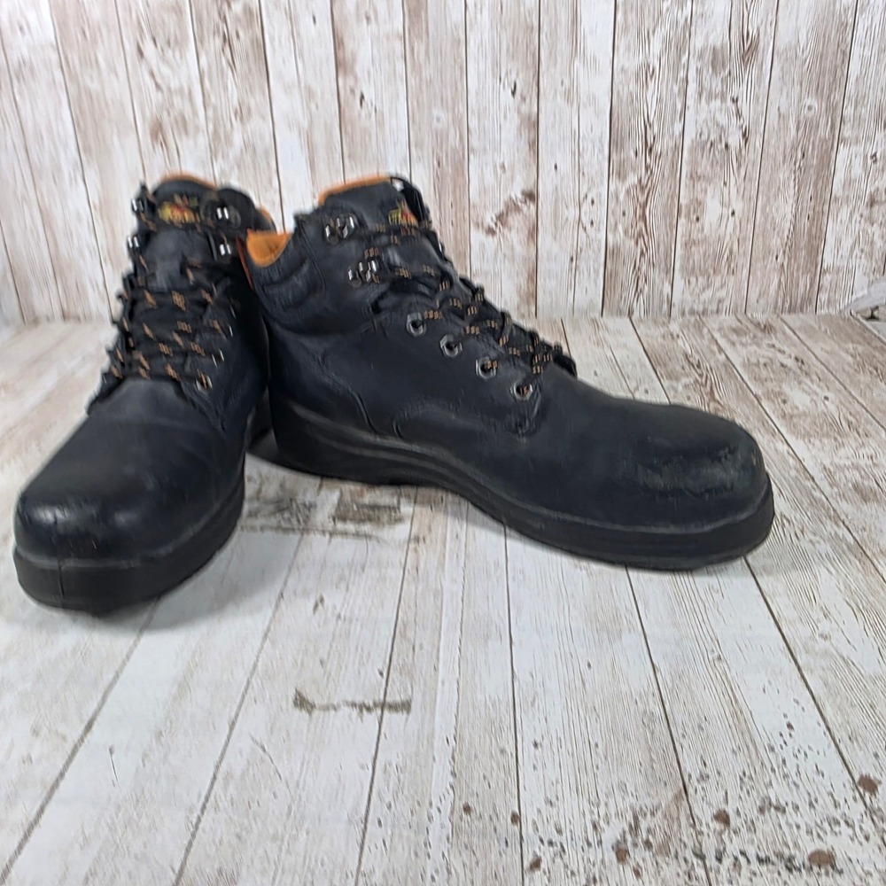 Thorogood Men's Black Leather Waterproof Work Boots Size 9.5 Wide - Picture 6 of 8